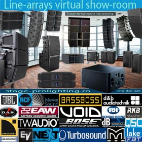 Line-array virtual show-room advertising